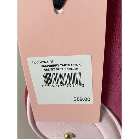 Juicy Couture Dreamy Juicy Shoulder Bag Raspberry Tart Light Pink Viral NEW - Picture 3 of 12